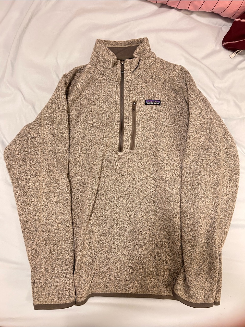 Patagonia Heathered Grey Quarter-Zip Pullover